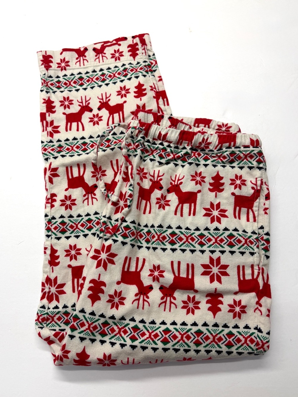 Hanna Andersson Red Reindeer Dear Deer Holiday Pajama Pants Flannel
